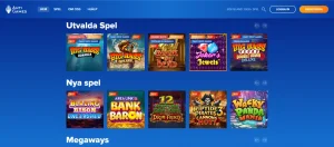 AHTI Games danske spilområde med spil-kategorier