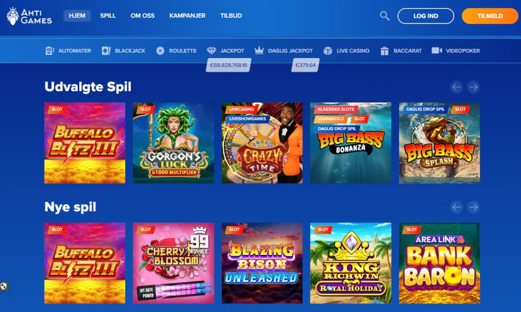 AHTI Games live casino-område med borde og croupierer